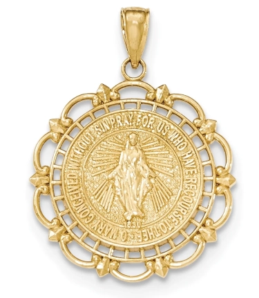 14kt Yellow Gold Miraculous Medal